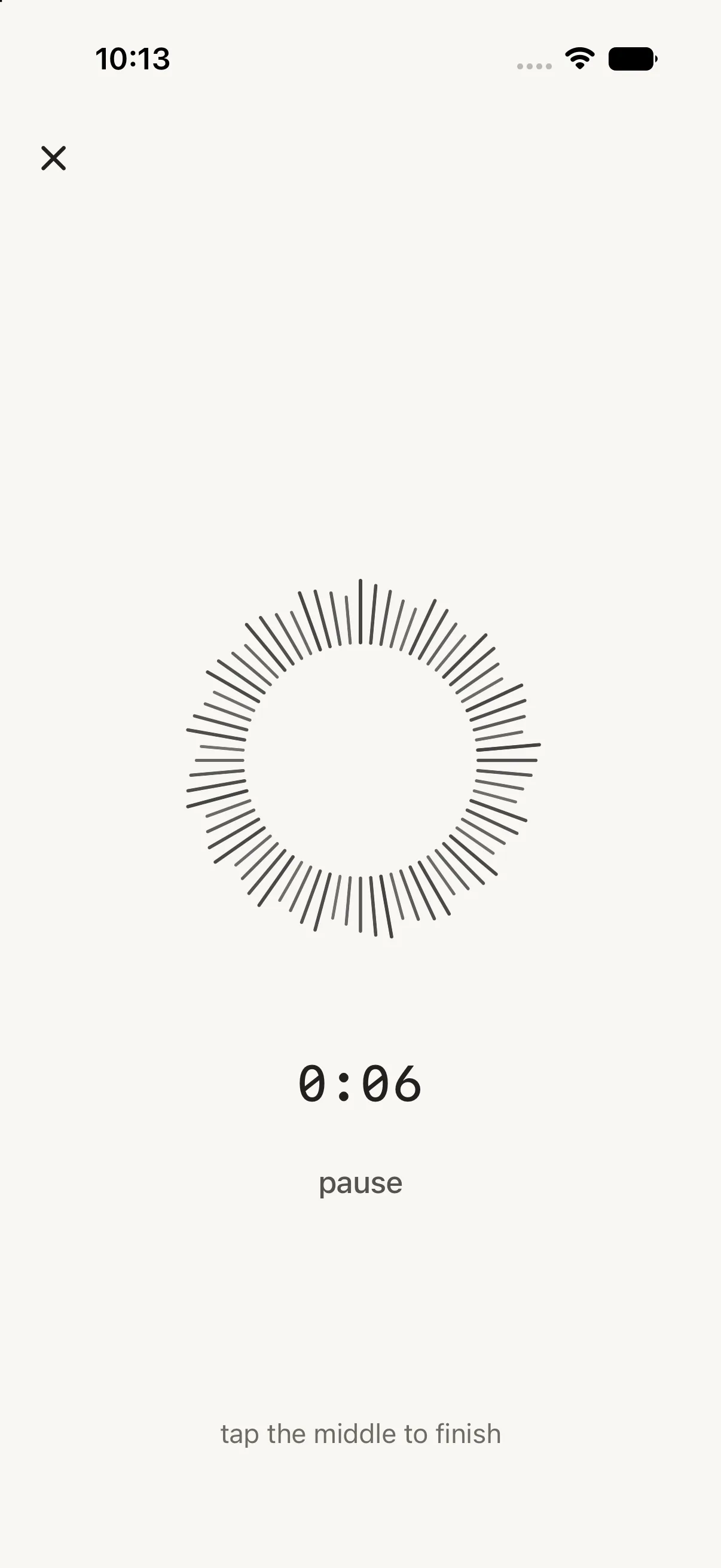 The Echoes recorder, a ring of fine lines moving with the speaker's voice