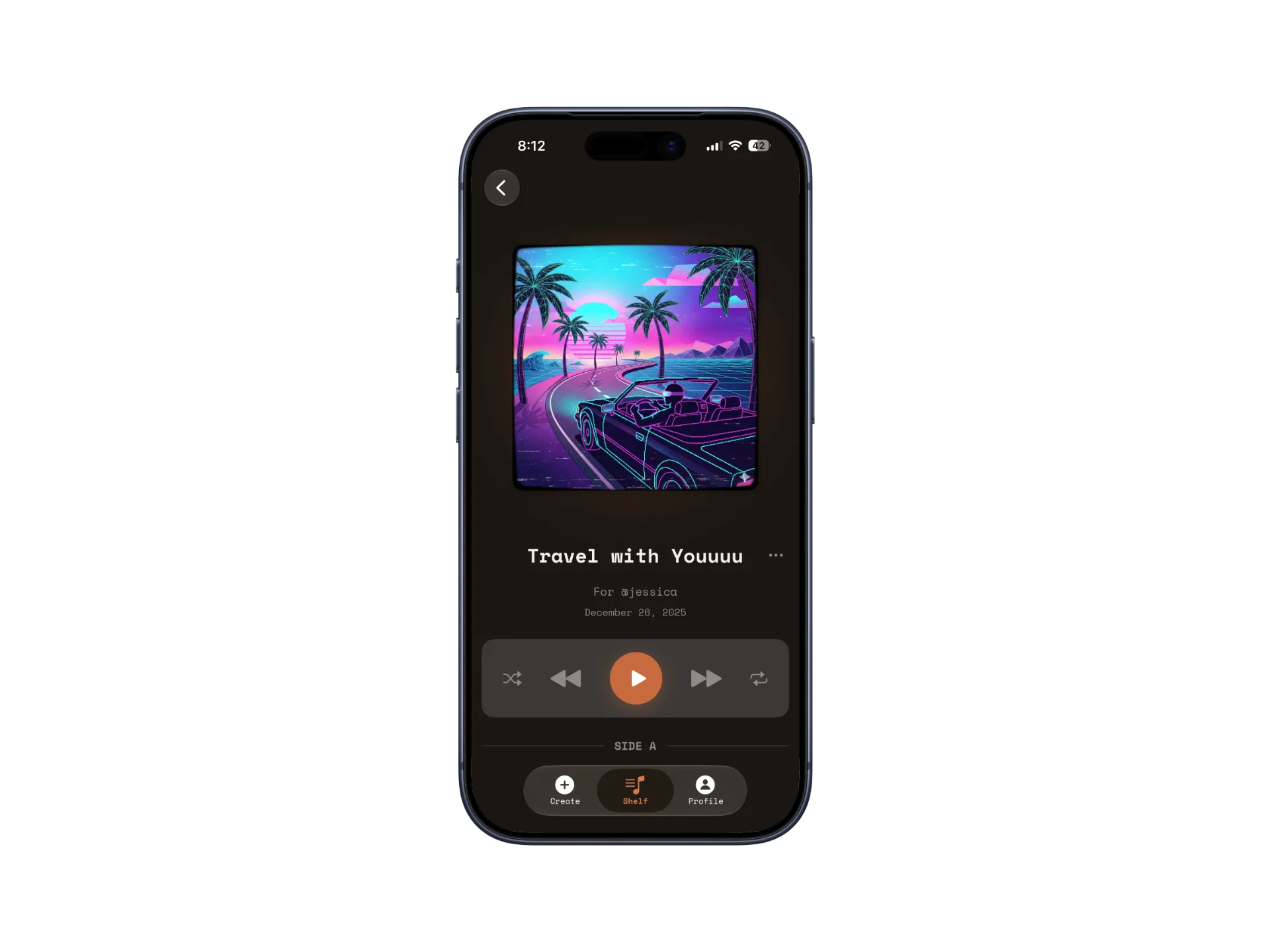 Mixtape cassette player screen