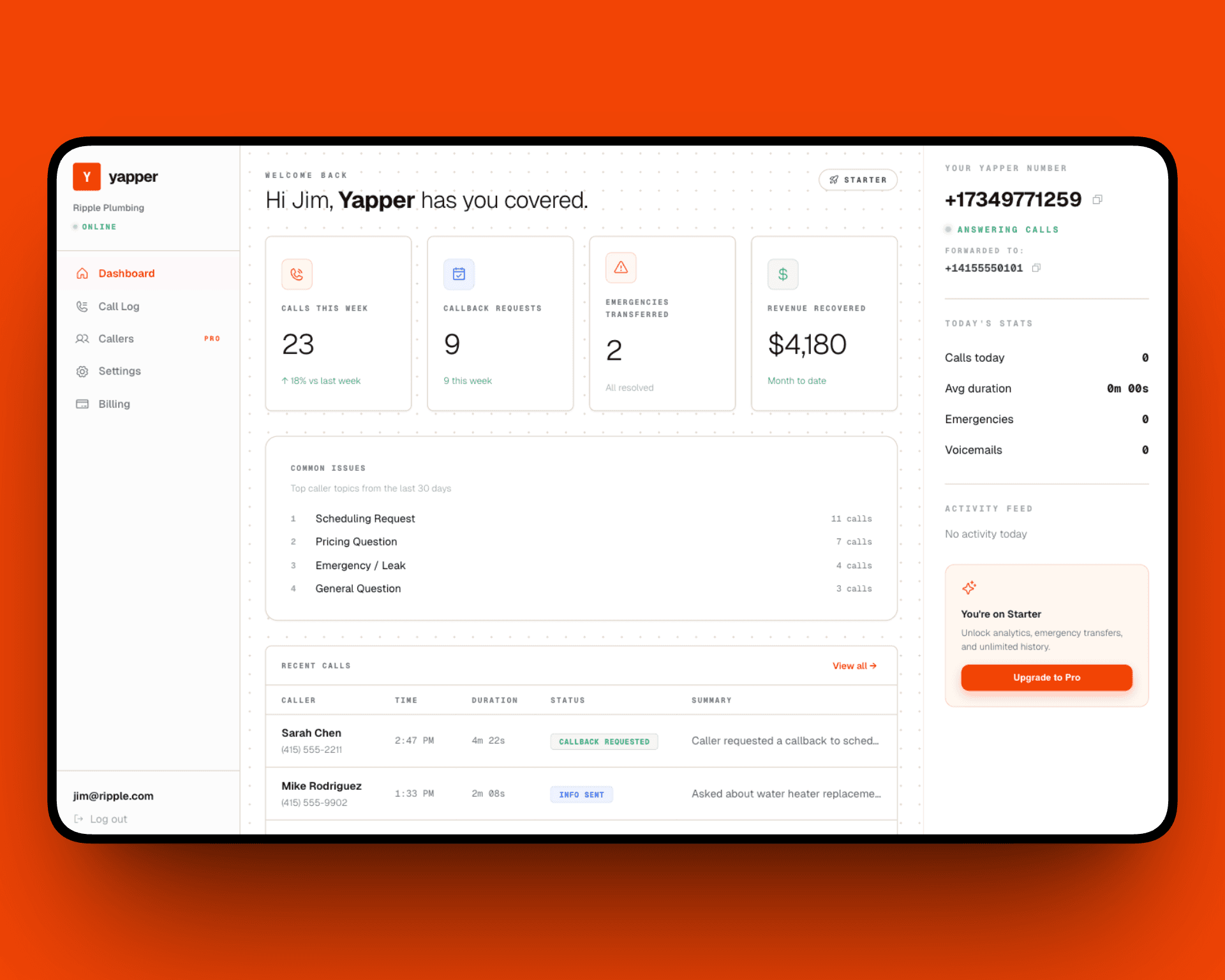 Yapper interface